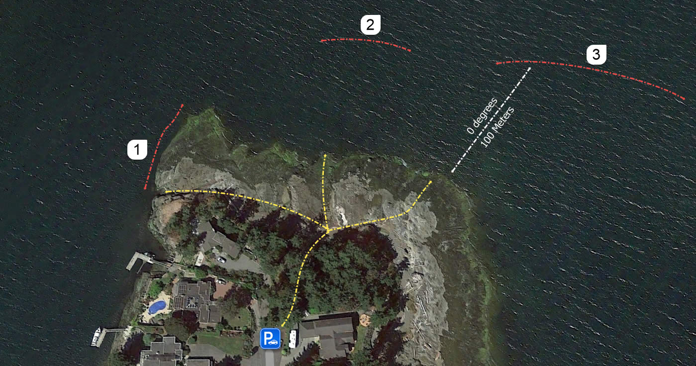 Madrona Point Dive Site Map