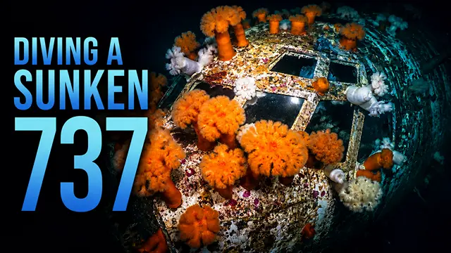 Sunken Boeing 737 artificial reef off Vancouver Island