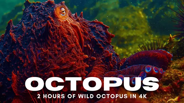 Giant Pacific octopus underwater in British Columbia